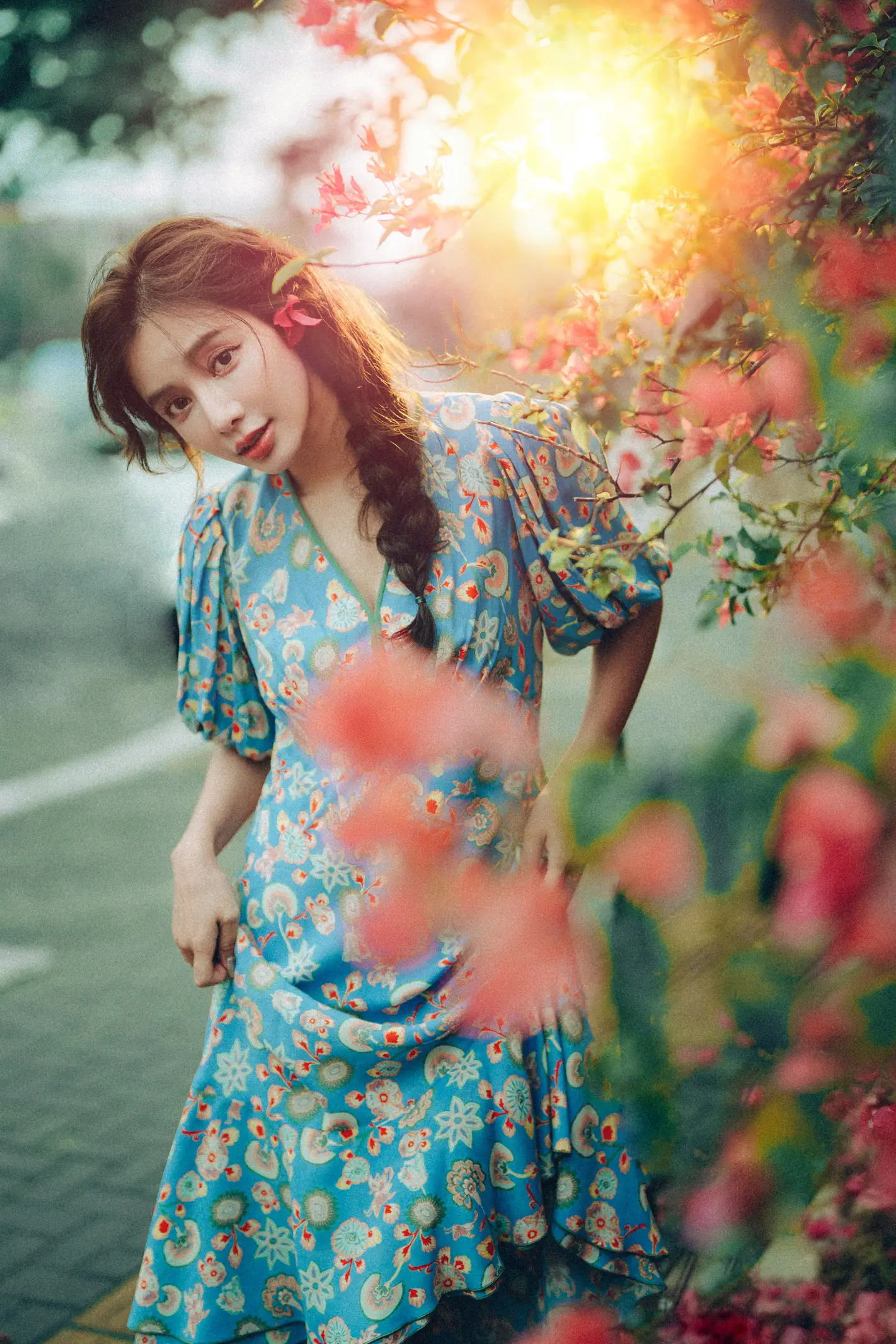 [YITUYU] 2022.06.25 Vol.1282 – Glowing hair, the goddess under the bougainvillea waterfall Classmate Shuwen#[55P]-9